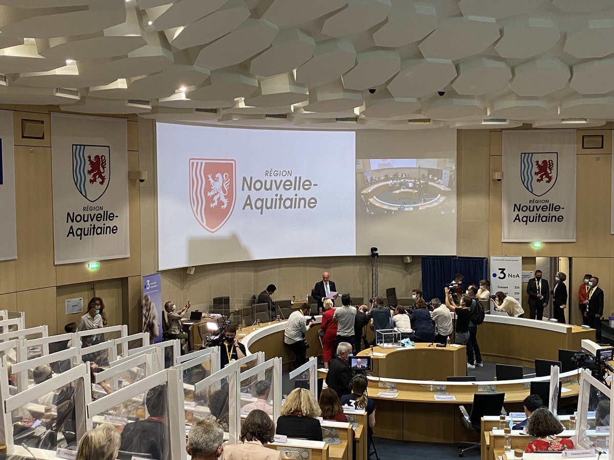 Heureux de participer aujourd’hui à l’élection d’<a href="/al_rousset/">Alain Rousset</a> à la tête de la Région <a href="/NvelleAquitaine/">Nouvelle-Aquitaine</a> et à l’installation de la nouvelle #assemblée 👍 « Bâtir la Région de demain sur le socle de #confiance exprimé dimanche dernier par les #NéoAquitains » #jdepleniere