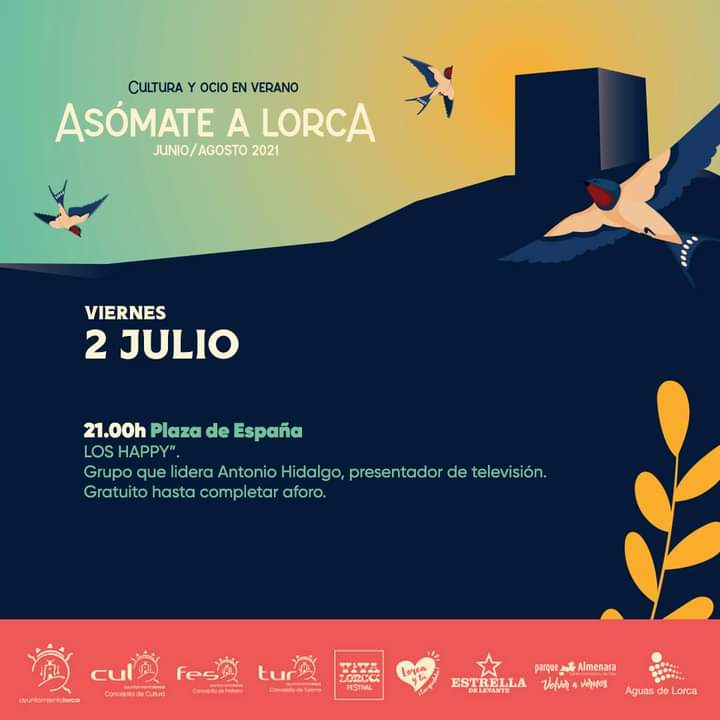 🗓 Un día más compartimos la programación para hoy, viernes 2 de julio

#AsomateALorca2021 #CulturaSegura