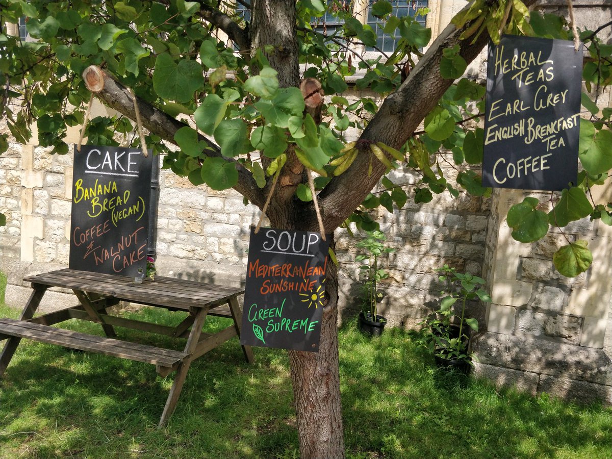 alienZu's tweet photo. Just had a lovely home made soup at the Second Chance Cafe in the garden of St Mary's Centre opposite Clissold Park. Fantastic location &amp; delicious dishes. 
#stokey
#stokeNewington #clissoldPark #PayAsYouFeel #veganbananabread #soup @StokeyUpdates @welovestokey @churchstreetN16 https://t.co/UEmXCaHVk5