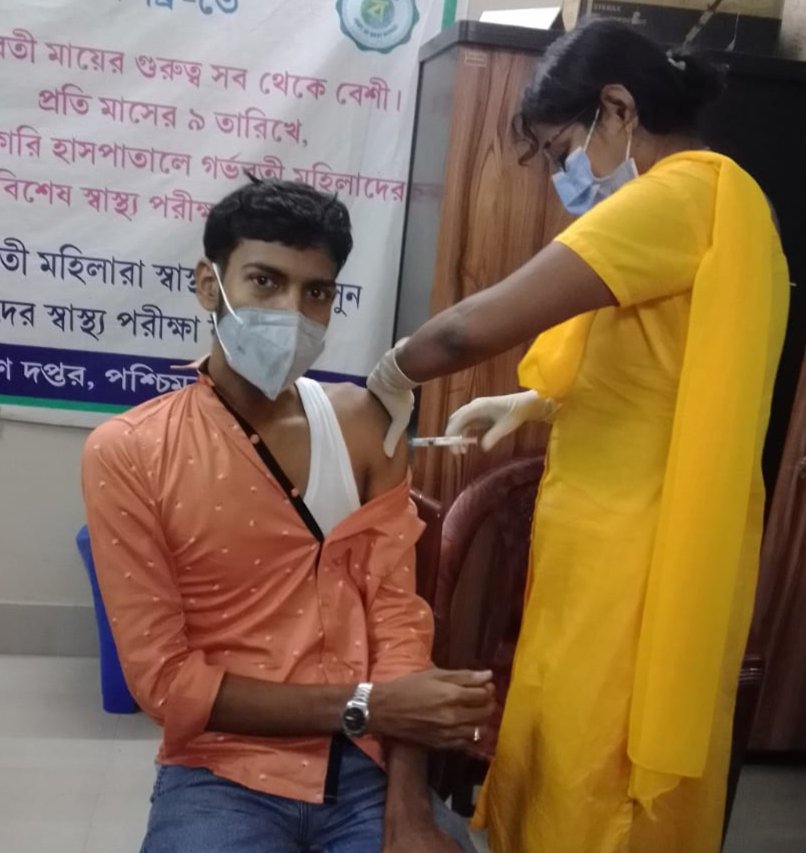 anoy5255's tweet photo. Today, I have taken my first dose of the Vaccine. I urge everyone will be taking the vaccine and will secure your life. I would like to give thanks to the Doctor's and as well as all the HW for their sacrifices. Last, I would like to give thanks to the Govt. Thank You. https://t.co/ZfLfUMtwZ9