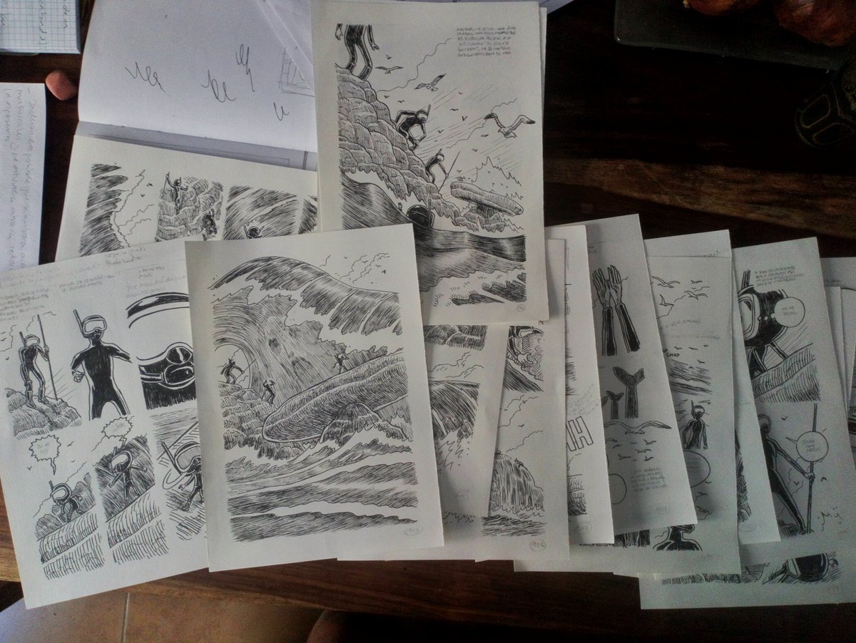 manchado_luis's tweet image. ¿Os acordáis del porrón de páginas para entintar de hace unos días?
Nada, que ya están.