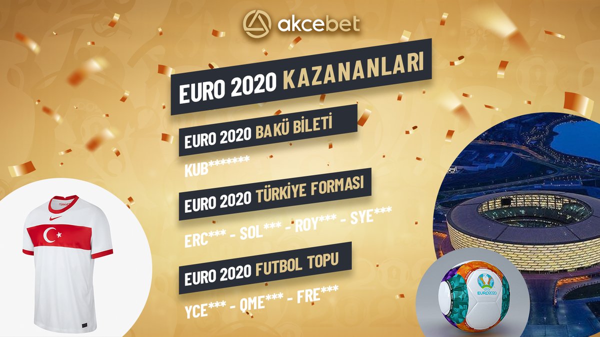 Euro 2020 Kazananları açıklandı! 🥳⚽️

Kazananları TEBRİK EDERİZ!!🎉🎉🧡

Katılımınız için teşekkür ederiz!🎊🎊

Tüm listeye sitemizin bonuslar sayfasından ulaşabilirsiniz.
heylink.me/Akcebet/
