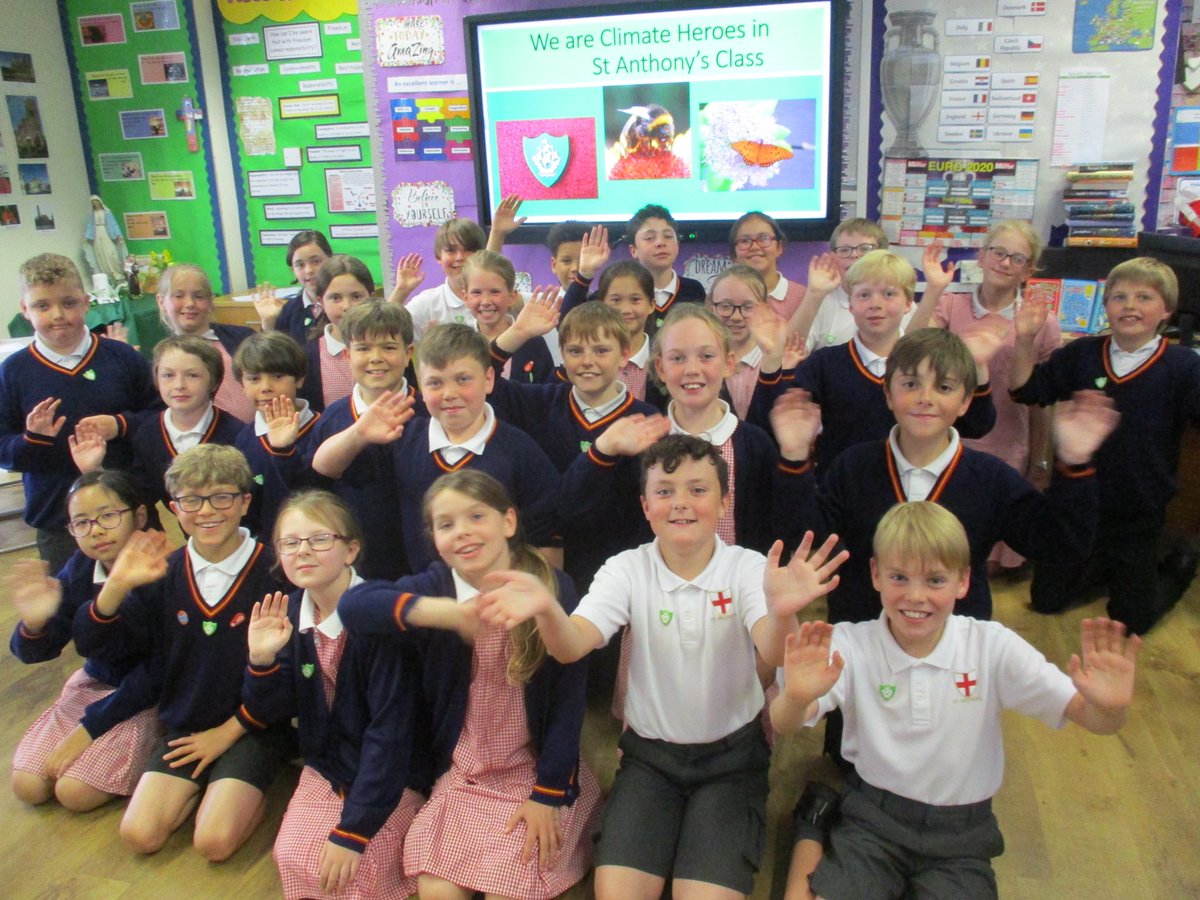 St Anthony’s Class have been learning more about our planet and how to be climate heroes.  This week we each received a Blue Peter ‘Green Badge’ and Class certificate.  We are very proud and will keep sharing the message to our keep our planet beautiful. #climateheroes