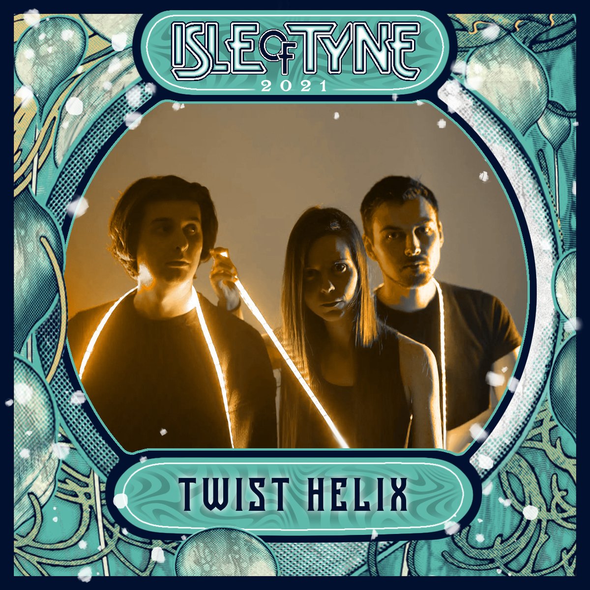 #isleoftyne 5/6:
<a href="/twisthelixband/">Twist Helix</a> 
The Ibero-Geordie alt-popsters' euphoric live energy fuses 80s synth work, distinctive vocal hooks, arena-sized melodies and a driving indie disco rhythm section, to light up the Ouseburn with ease!  
youtube.com/watch?v=oc2eAH…