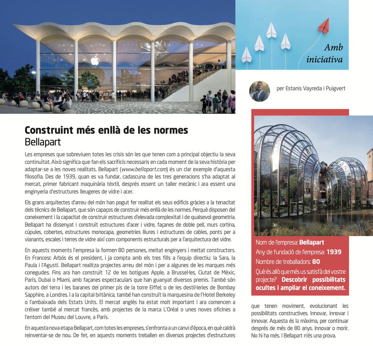 Bellapartgroup's tweet photo. “Companies that survive all crises are those whose main objective is their continuity.” Very interesting viewpoint is shared from @EstanisVayreda: how Bellapart has been able to be where it is. Thanks for spreading our project &amp; our way of doing things! #BuildingBeyondStandards https://t.co/q5BcjDV4FH