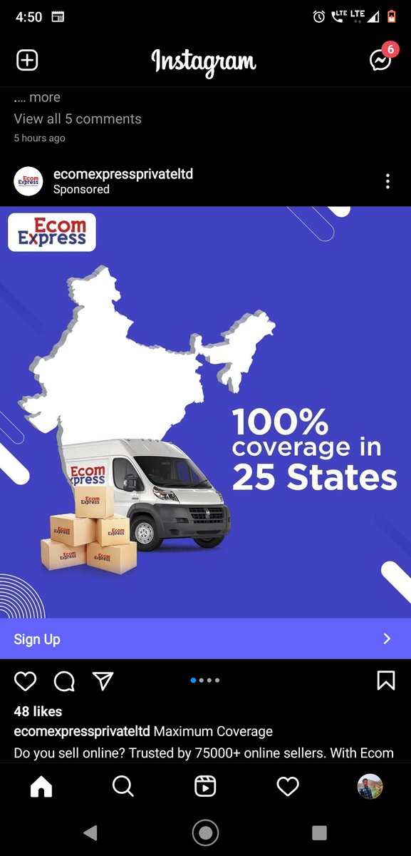 santhoshtr860's tweet photo. this is how @EcomExpress_Ofc  treat indias map
show full map @AmitShah 
@ecomexpress https://t.co/WM5rf9cQWn