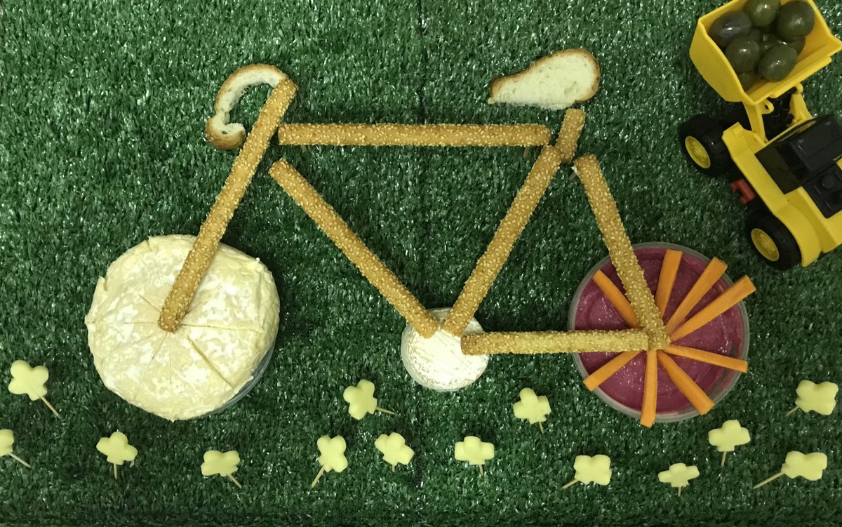 Evening #couchpeloton and happy #fromagefriday!#toursnackspread #TDFfieldart #sbstdf #TdF2021