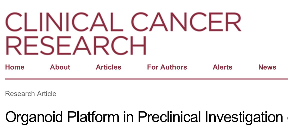 Our new pub in CCR is now early released online. 

Immunotherapy effect on appendiceal cancer treated with CRS/HIPEC.

Can we possibly use organoid data to guide clinical trial enrollment in rare diseases?

Supported by the ACPMP and NORD grant.

clincancerres.aacrjournals.org/content/early/…