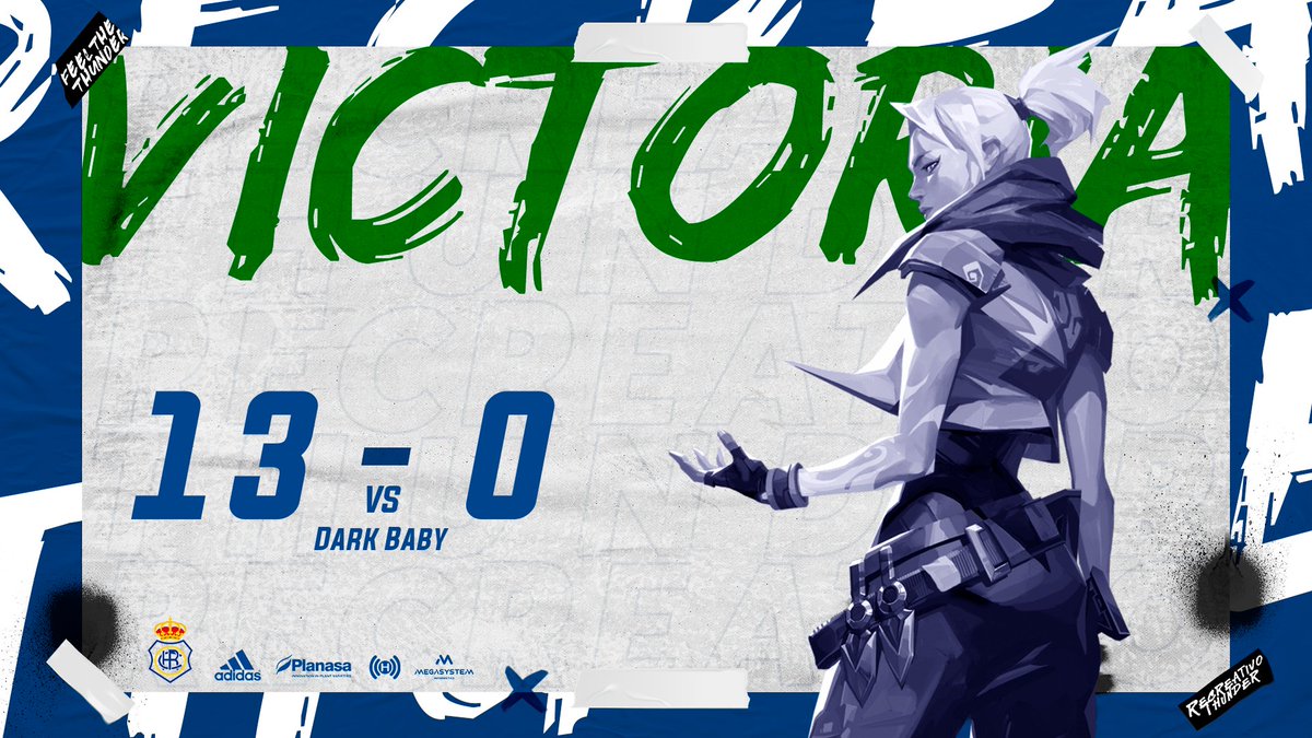 RecreThunder's tweet photo. #CUPDAY🏆| #Valorant🔫
🟢Victoria ante @teamdarkbaby en la fase de grupos de la #TFSCUP.
¡Enhorabuena chicos!💪
#SeamosMás⚪️🔵
#FeelTheThunder⚡️ https://t.co/GOSUbUINl0