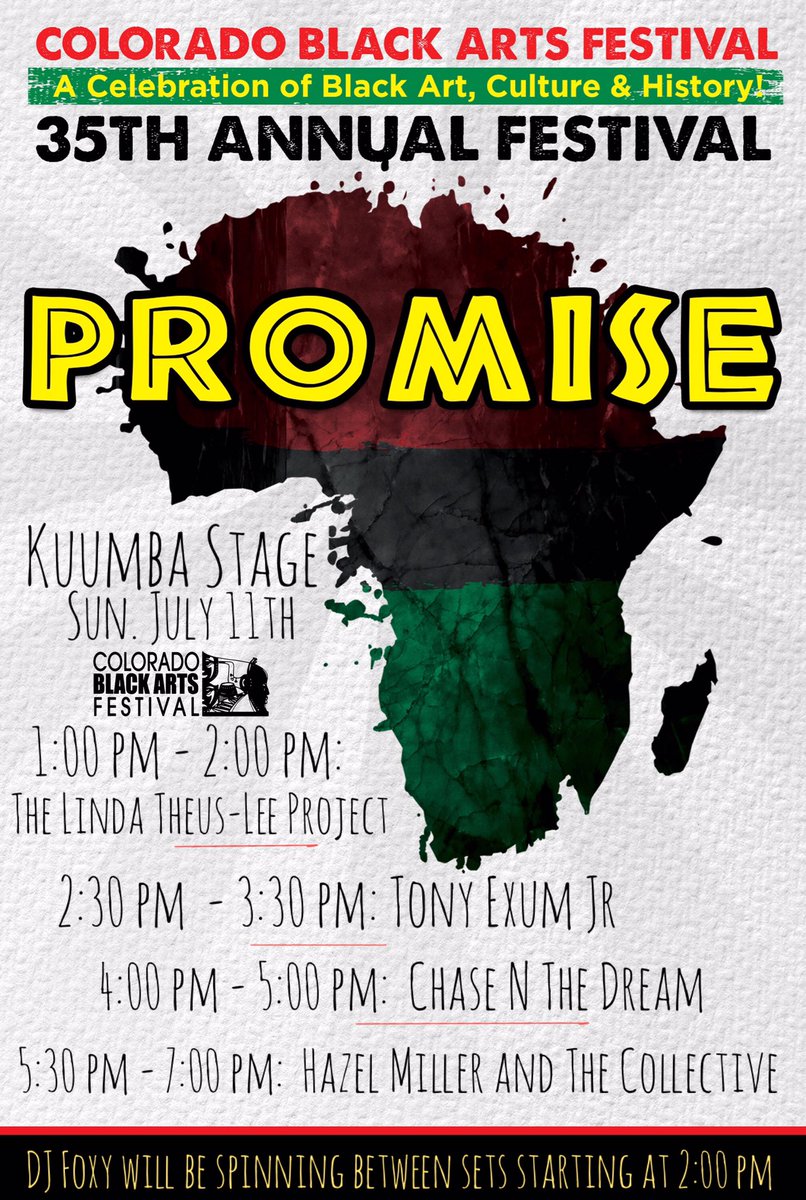 coblackartsfest's tweet photo. Coming to the Kumba Stage, Sunday July 11th! https://t.co/zi4vinWLec