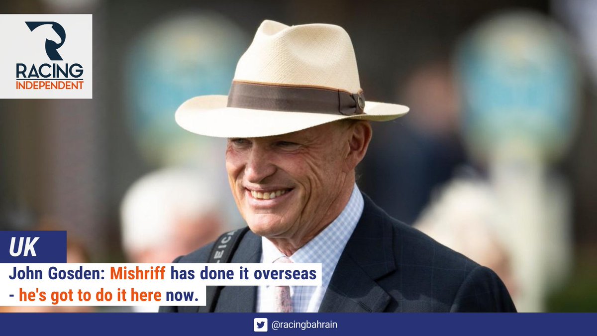 independent_bh's tweet photo. Mishriff set to race at the highest level on home soil for the first time in the Coral-Eclipse Stakes at Sandown on Saturday. Trained by John and Thady Gosden, Mishriff is already a Group One winner in France and Dubai and has also won @thesaudicup on dirt. https://t.co/NX05xjZ7Si