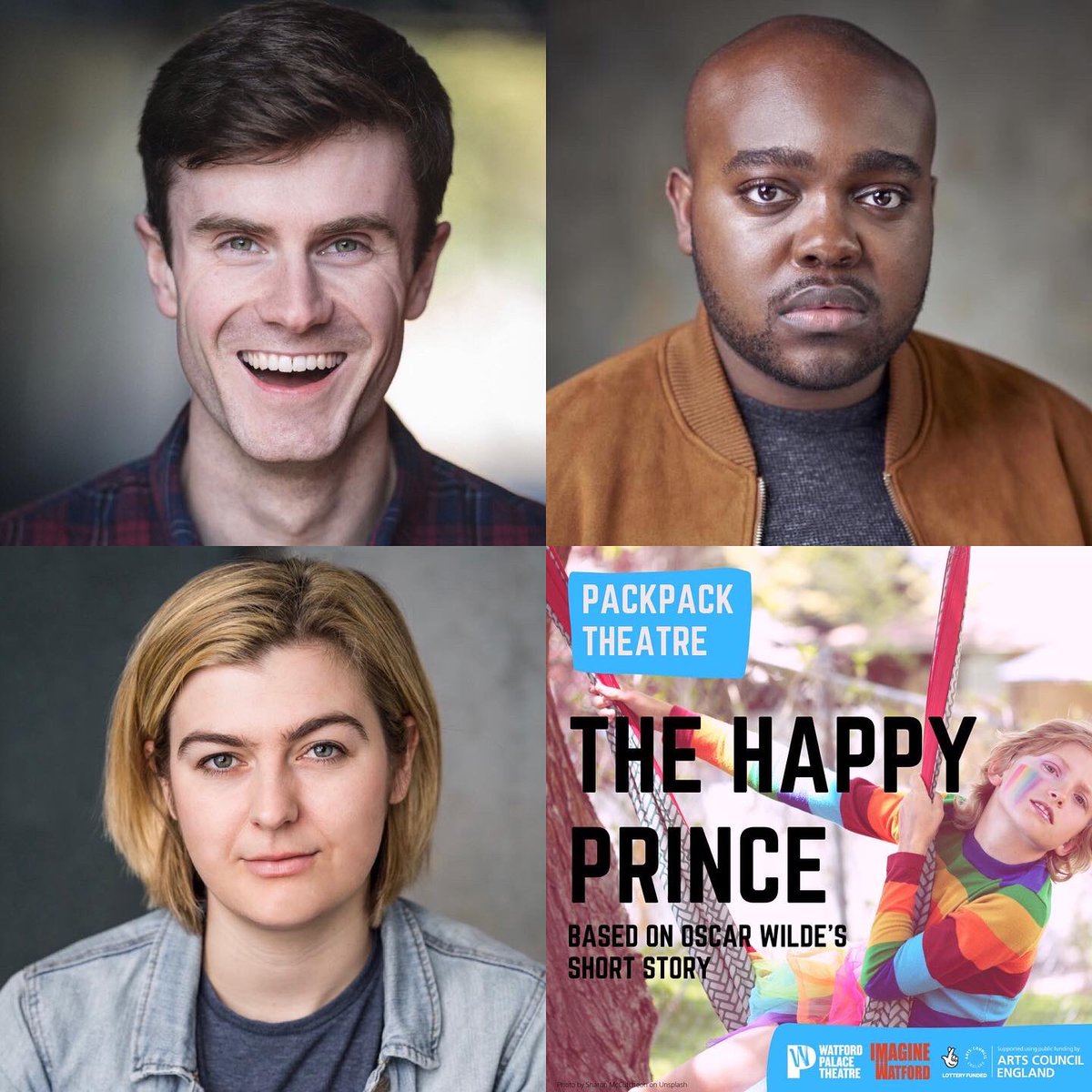 PackPackTheatre's tweet photo. We are very excited to announce the cast for our R&amp;D and performances of The Happy Prince @ImagineWatford on 17th July! 

CAST
Joseph Prestwich (he/him)
Jamal Franklin (he/him)
Eleanor Faye (they/them) https://t.co/YfFrVtNd9A