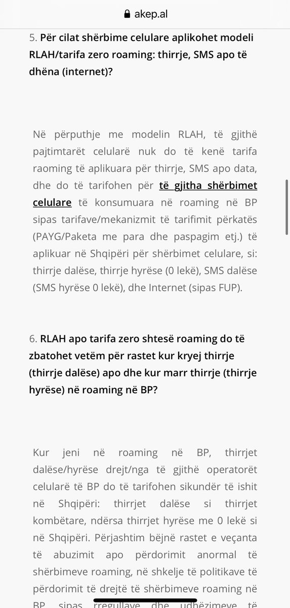 pvengu's tweet photo. Excellent FAQ page from Albanian telecoms regulator #AKEP regarding « Zero Roaming » agreement into effect since yesterday in the #WesternBalkans 🇦🇱👉🏻 Pyetje të Shpeshta (FAQ) për Roaming-un në Ballkanin Perëndimor: https://t.co/ckv3ReSkQa #staycharged #roamfree @rccint https://t.co/E55PeyPxpW