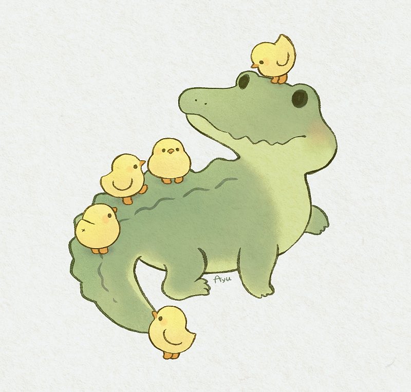 「🐥🐥🐥🐥🐥🐊 」|αyuのイラスト