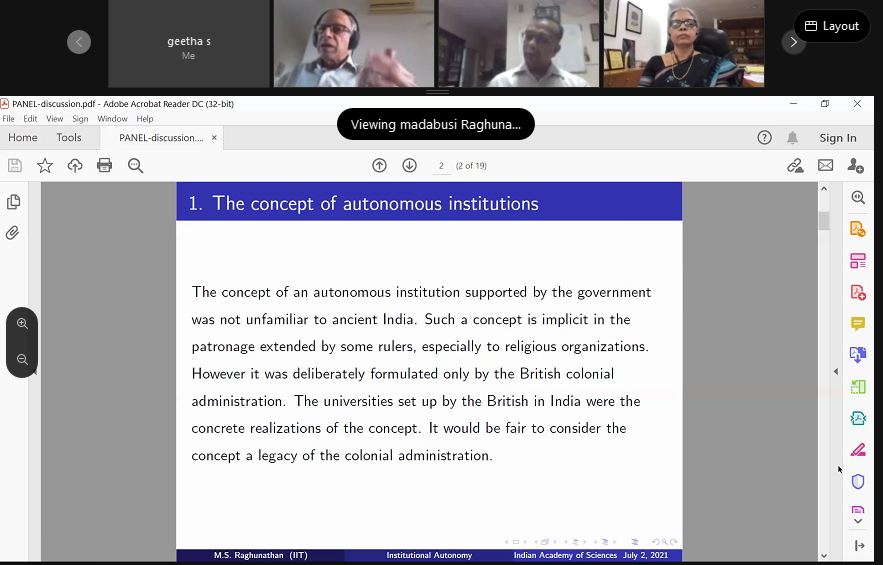 IAScBng's tweet photo. The concept of autonomous institutions is not new to #India! Prof. M S Raghunathan
@iitbombay
Panel Discussion #Academic Freedom & Institutional #Autonomy
Join: https://t.co/AFz3pilSRr
Watch: https://t.co/8fxgptYwKB
#AcademicTwitter
#education #research #insitute https://t.co/dlicC3UsA1