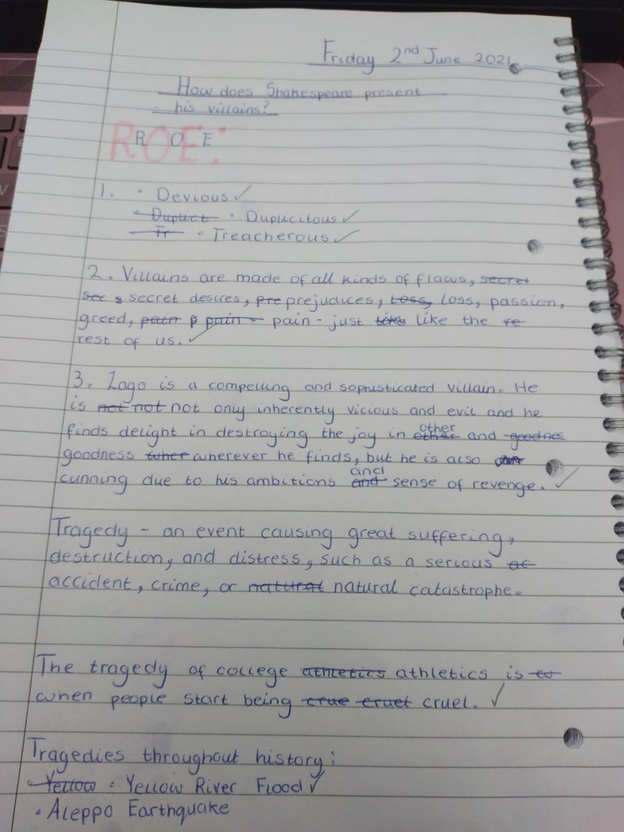 CharlotteALing1's tweet photo. This is all my English Masterclass work!!!!!
@MrLaneEng 
@MrsEMEnglish1 
@MissZIslam1 
@AldersleyEng 
@miss_kdunn https://t.co/JASKuImqiz