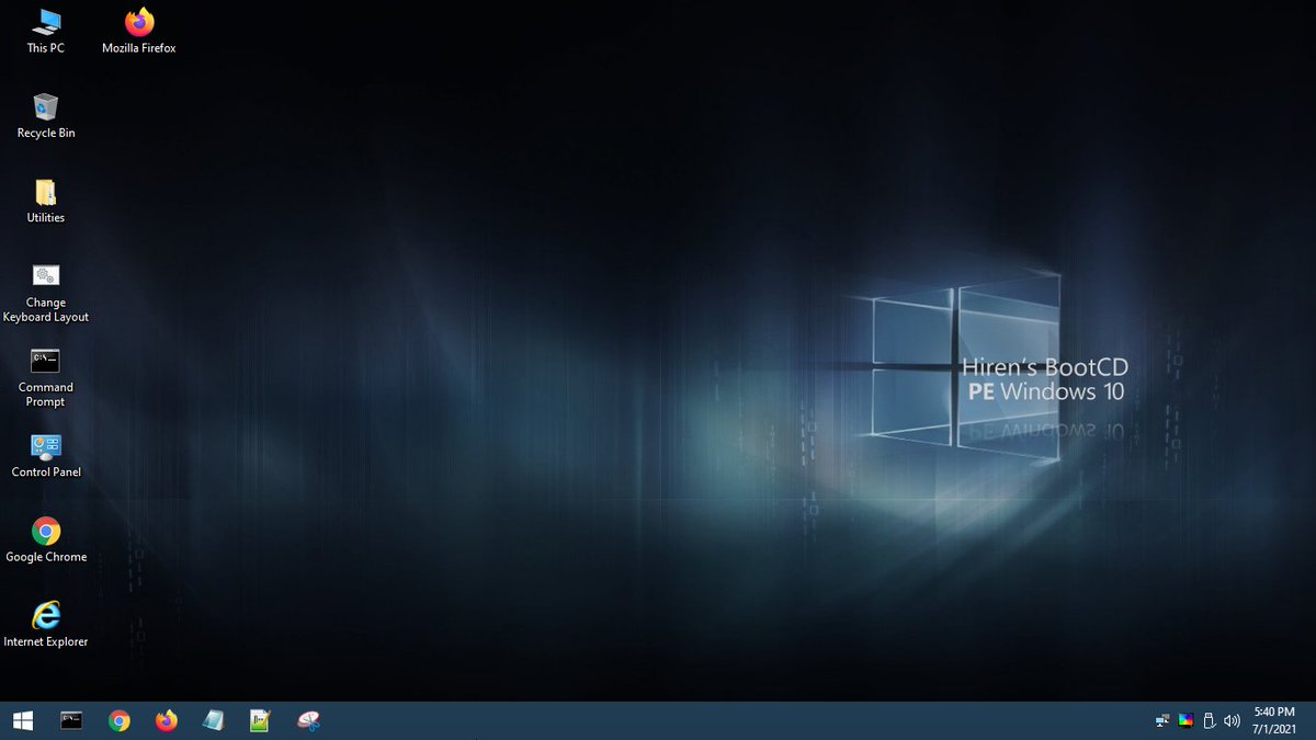 Hiren's BootCD PE tweet media