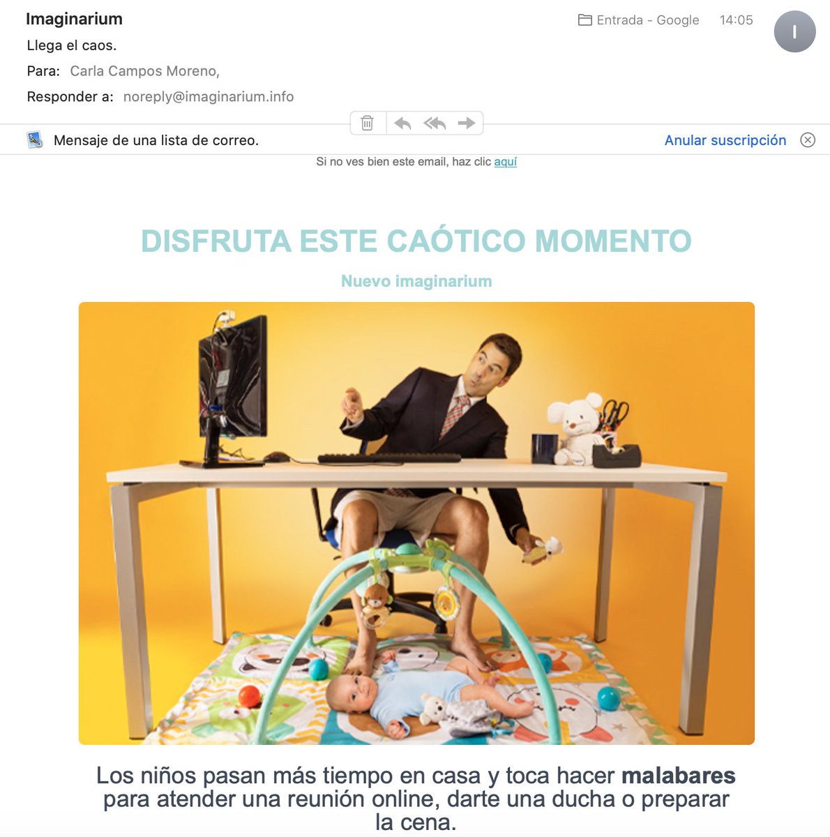 Una gran ovación para quien ha hecho la última newsletter de <a href="/Imaginarium/">Imaginarium</a>, que lo ha clavao