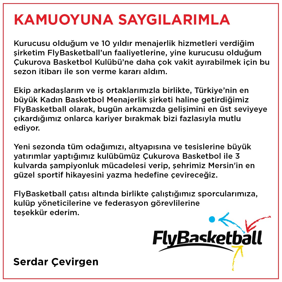 Kamuoyuna Saygılarımla: