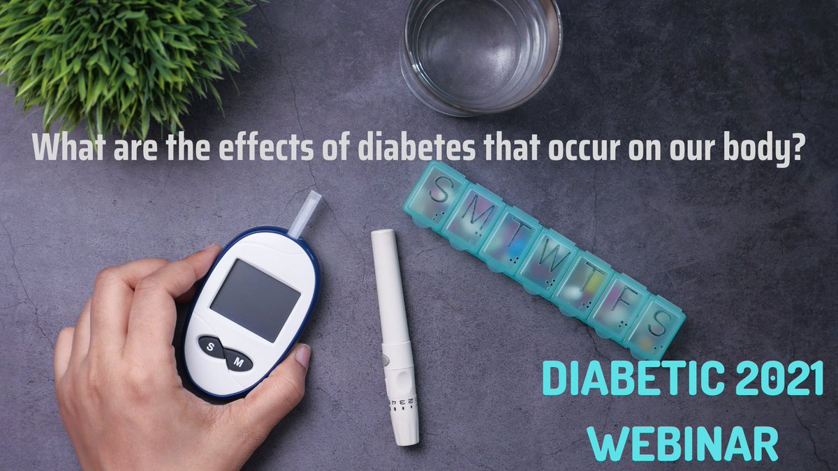 Blog on 'what are the effects of diabetes that occur on our body'
Visit: diabetichealthandwellness.blogspot.com/2021/07/what-a…

#diabetes #heartdiseases #thyroid #obesity #metabolism #chronicpain #infection #retinopathy #nervedisorders #COVID19 #pancreas #insulin #Global  #healthcare #diabetic2021 #Webinar