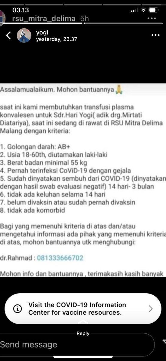 cindyfrh's tweet photo. @infomalang minta tolong share ya min🙏
bisa juga hubungi 085736229077 (cindy)
terimakasih banyak 🙏🙏🙏 https://t.co/HvkbqWY26u