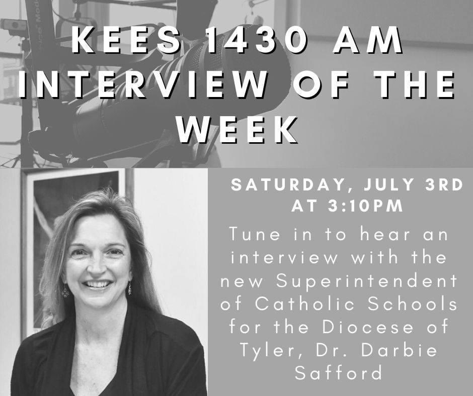 StMarysLongview's tweet photo. Tune in on Saturday at 3:10 pm to listen to Sissel Anderson's interview with Dr. Safford regarding Catholic Education in East Texas. The Guadalupe Radio Network

https://t.co/LUUKnz36sn https://t.co/aUIHyXDbkj
