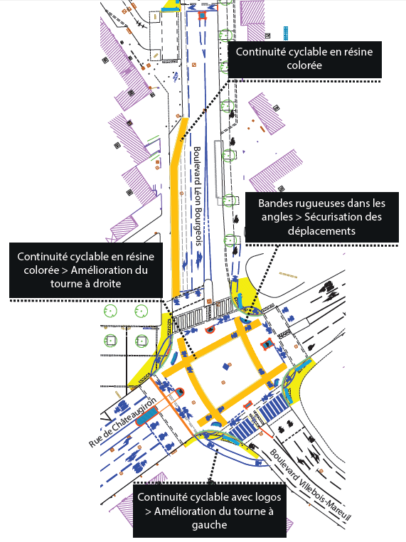 [Communiqué de presse] 🚴🏽‍♀️Nouveaux aménagements cyclables pour sécuriser les déplacements au carrefour Châteaugiron - Léon Bourgeois - Villebois-Mareuil à #Rennes > les travaux débutent dès le 5 juillet et jusqu'au 1er septembre. #Vélo 
Plus d'infos > urlz.fr/g2V1