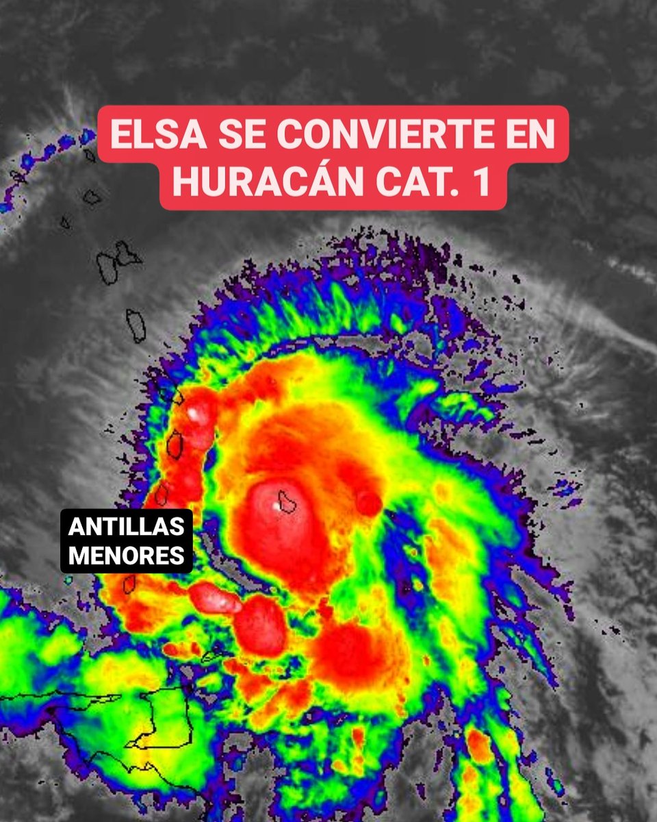 🔴ATENCIÓN🔴
Elsa acaba de convertirse en el primer huracán de la temporada ciclónica 2021, al alcanzar vientos de 120 km/h: se está moviendo en una zona muy caliente del Atlántico y esto ha permitido un incremento de sus vientos y de su campo nuboso.

Sigue ⬇️