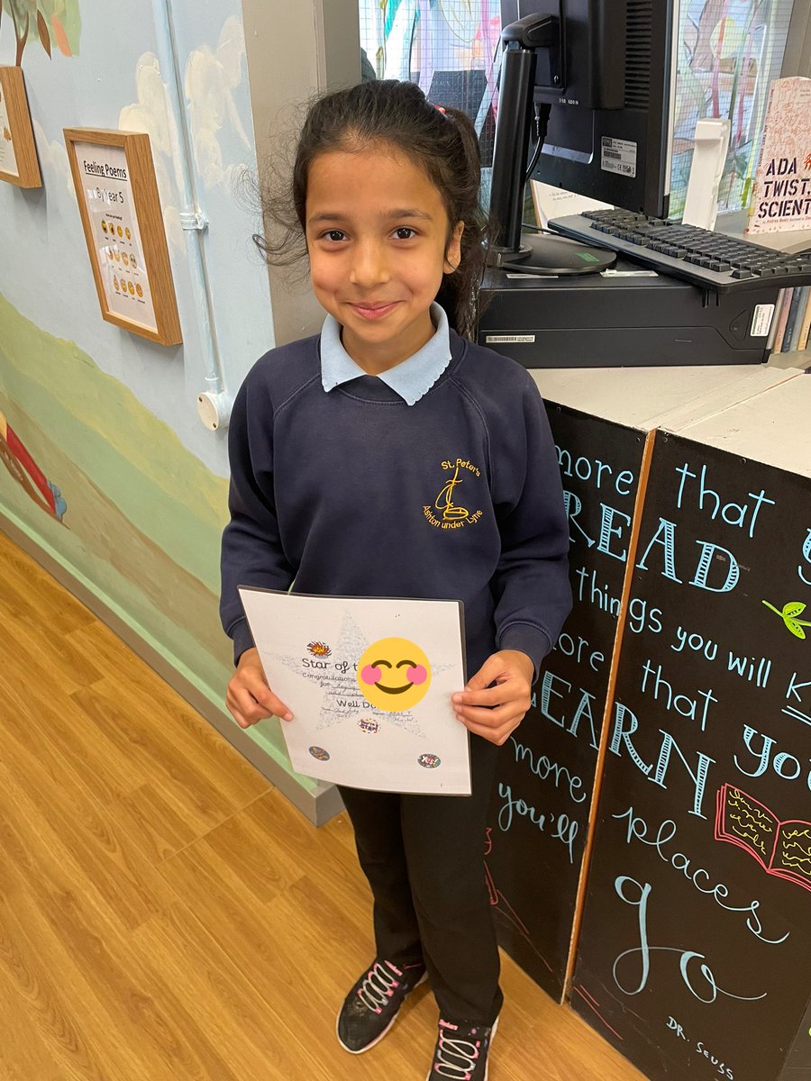 Well done to our lovely Star of the Week A - you’ve worked so hard on your phonics and progressed so far with your reading 👏🏼