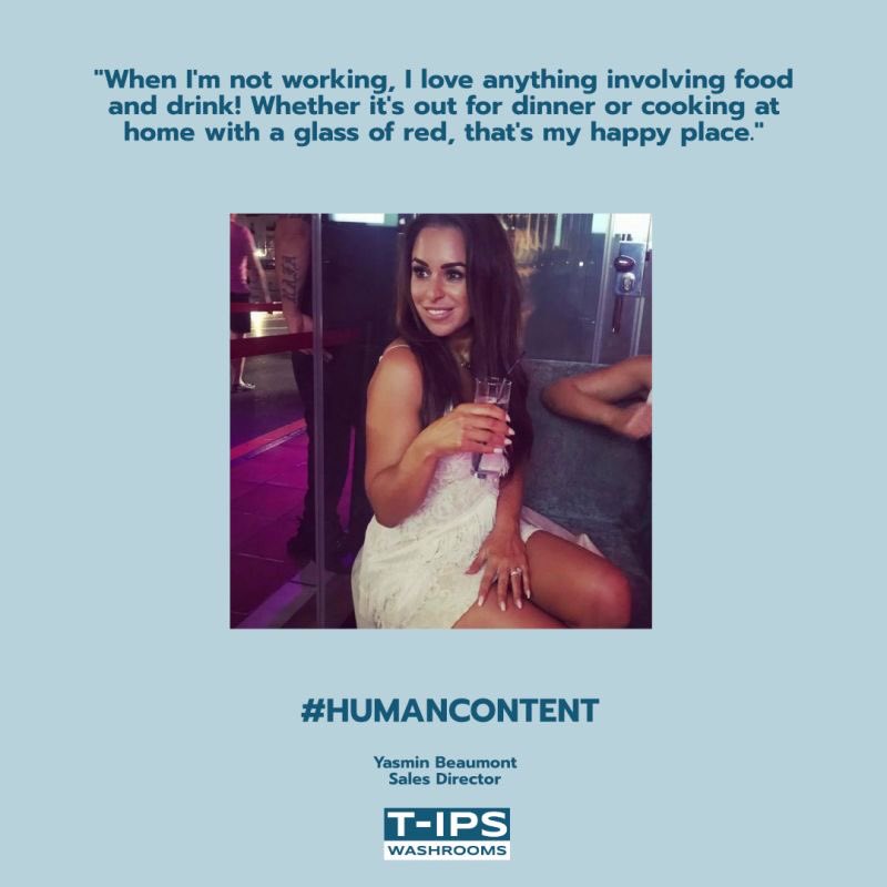 TWashrooms's tweet image. July is our #humancontent month and we’d like to invite you to get to know our team a little better 🙃 

Who are the people behind the brand? 

Introducing Yasmin, our Sales Director, and food and drink enthusiast! 🍷🍝

#happyfriday #humanconnections