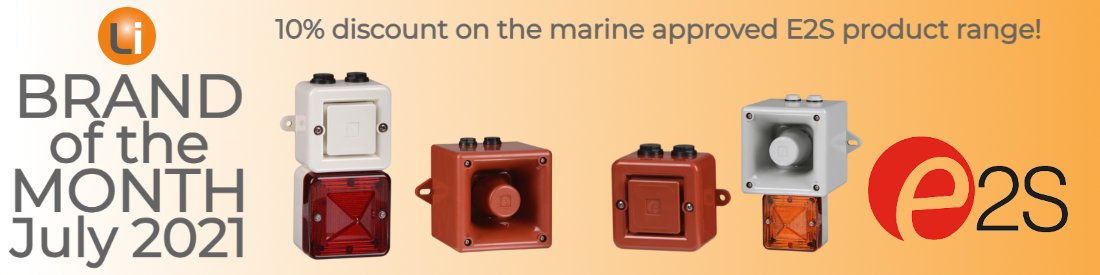 Lavastica's tweet photo. Brand of the Month!

Finding it difficult to source marine approved signalling devices? E2S AlertAlarm, AlertAlight and Sonora product ranges have marine (MED) approvals. 

Read more about this month's brand on our website.

https://t.co/r8CiRsXs3h

#E2S #signallingdevices https://t.co/bcNyg6Ob5l