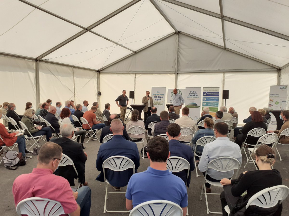 helene_leblond1's tweet photo. Inauguration du 1er site #Biomethane du #territoire @Osartis : #bioenergiedelamotte à #gouy-sous-bellonne en présence des élus, des chambres d'#agriculture @hautsdefrance et @grdf . La #methanisation agricole prend sa part dans la #transition écologique ! @economiecirculaire👏🍃 https://t.co/ikNTolpzF7