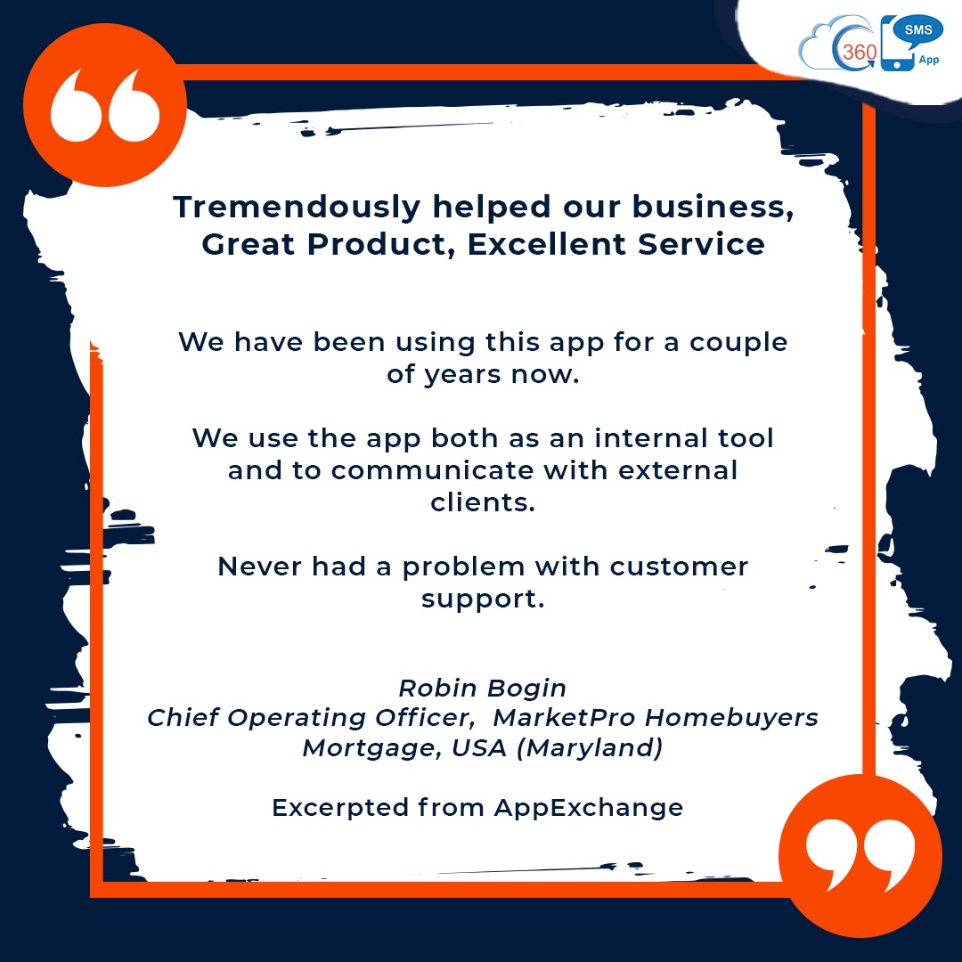 360SMSApp's tweet photo. Our messaging app has quite the following among users from the mortgaging industry. 

See what Robin's firm from Maryland
has to say.
#mortgage #mortgagebroker #mortgageservicing #mortgagingtechnology #360smsapp #sms #textmarketing #smsmarketing #notifications #smstexting https://t.co/u8GYeUAnLS