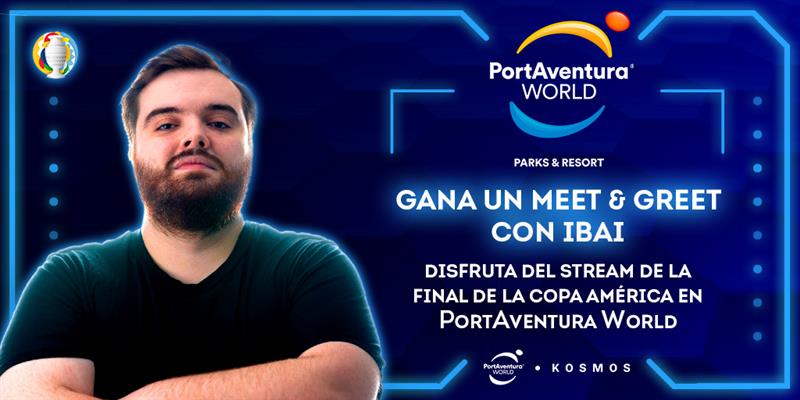 #SORTEO ¿Quieres disfrutar de PortAventura World y ver en exclusiva la final de la <a href="/CopaAmerica/">CONMEBOL Copa América™️</a> ? 🎢⚽️ GANA ENTRADAS + HOTEL + MEET &amp; GREET con <a href="/IbaiLlanos/">Ibai</a> 🔝
Participa:
➡Sigue a <a href="/Portaventura_ES/">PortAventura World</a>  
➡Haz RT
➡Responde con quién te quieres venir y con el hashtag #PortAventura