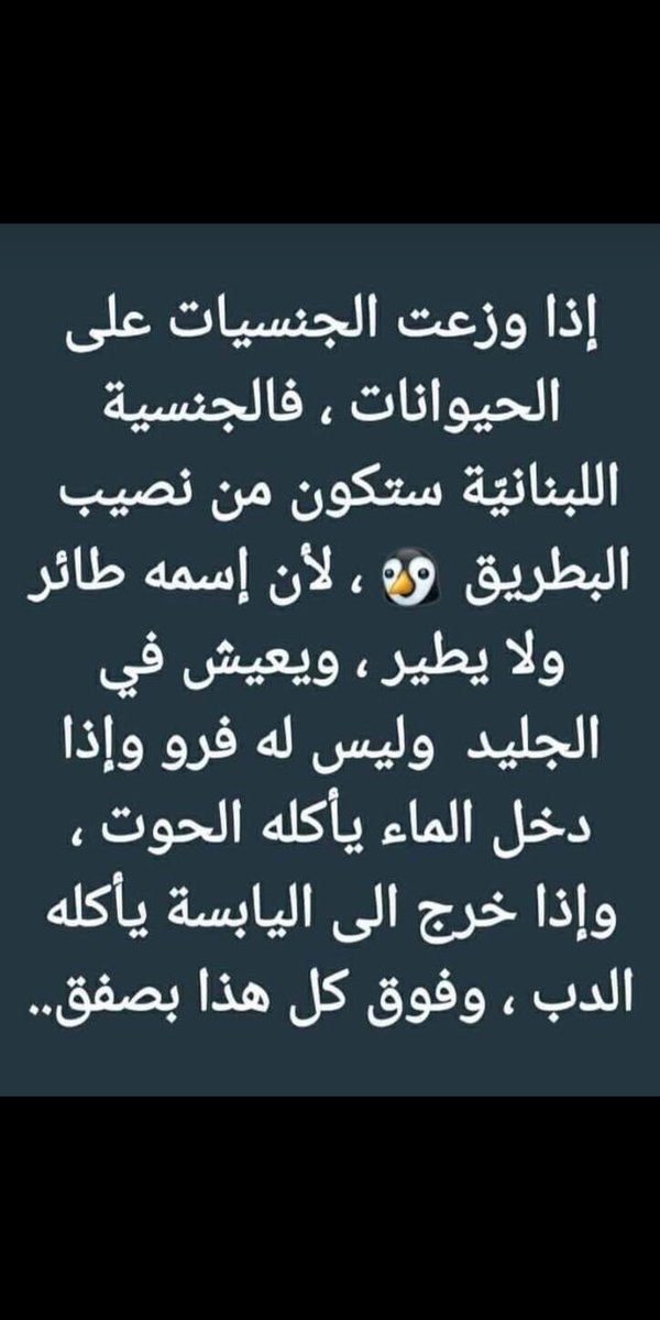 هيدا الشعب البناني 🐧🐧🐧