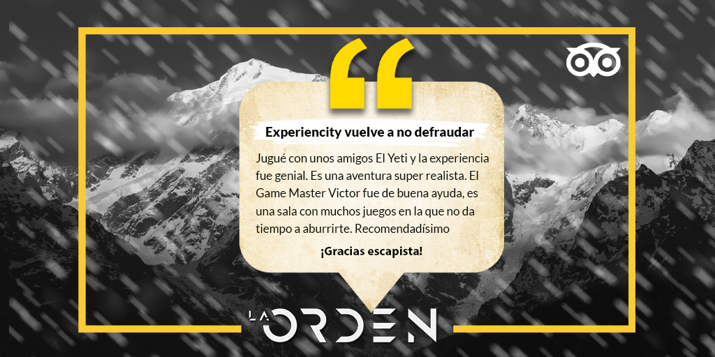 La acogida que estamos recibiendo de nuestras Desafíos  está siendo increíble.

Ver que el trabajo de estos meses tiene sus frutos y que vosotros os lo pasáis en grande con ellos hace que merezca la pena cada minuto de esos meses.
De corazón. Gracias

📜laordenescape.com
