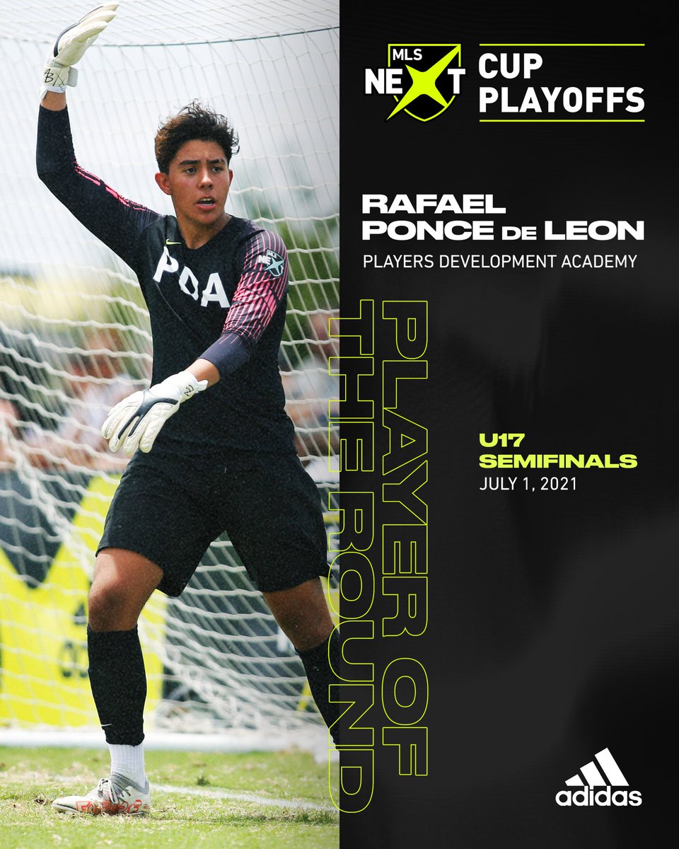 MLSNEXT's tweet image. If you want to make it to a U17 final, get yourself a Rafael Ponce de Leon

Rafael’s standout performance in net helped PDA to their comeback win and take one step closer to the 🏆