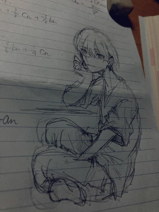 勉強してる感のあるただの落書き
好みの女描いてた 