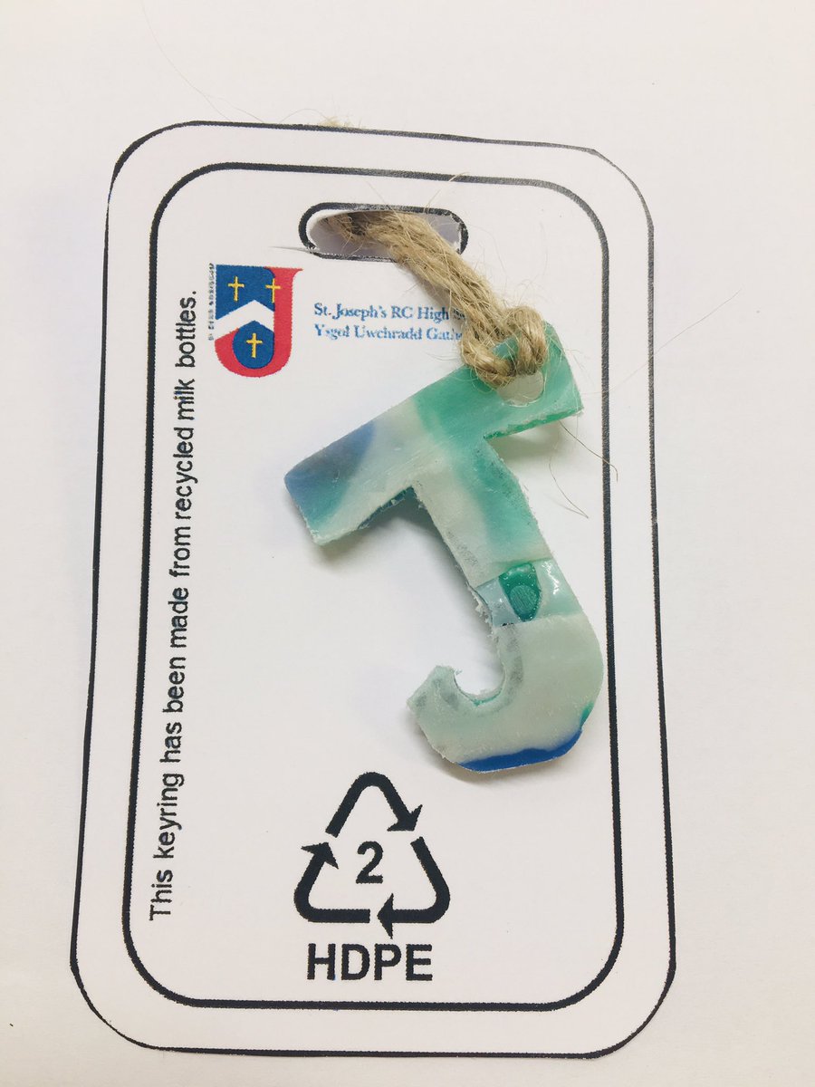SJHSTechDept's tweet photo. Today we’ve been experimenting with melting milk bottle tops which are made from HDPE. This will be a new mini project for our Year 7’s in September. Start collecting your milk bottles @SJHSBlwyddyn7  you can turn them into these creative little key rings 🤗#savetheplanet #esdgc https://t.co/u3jYsA4TpB