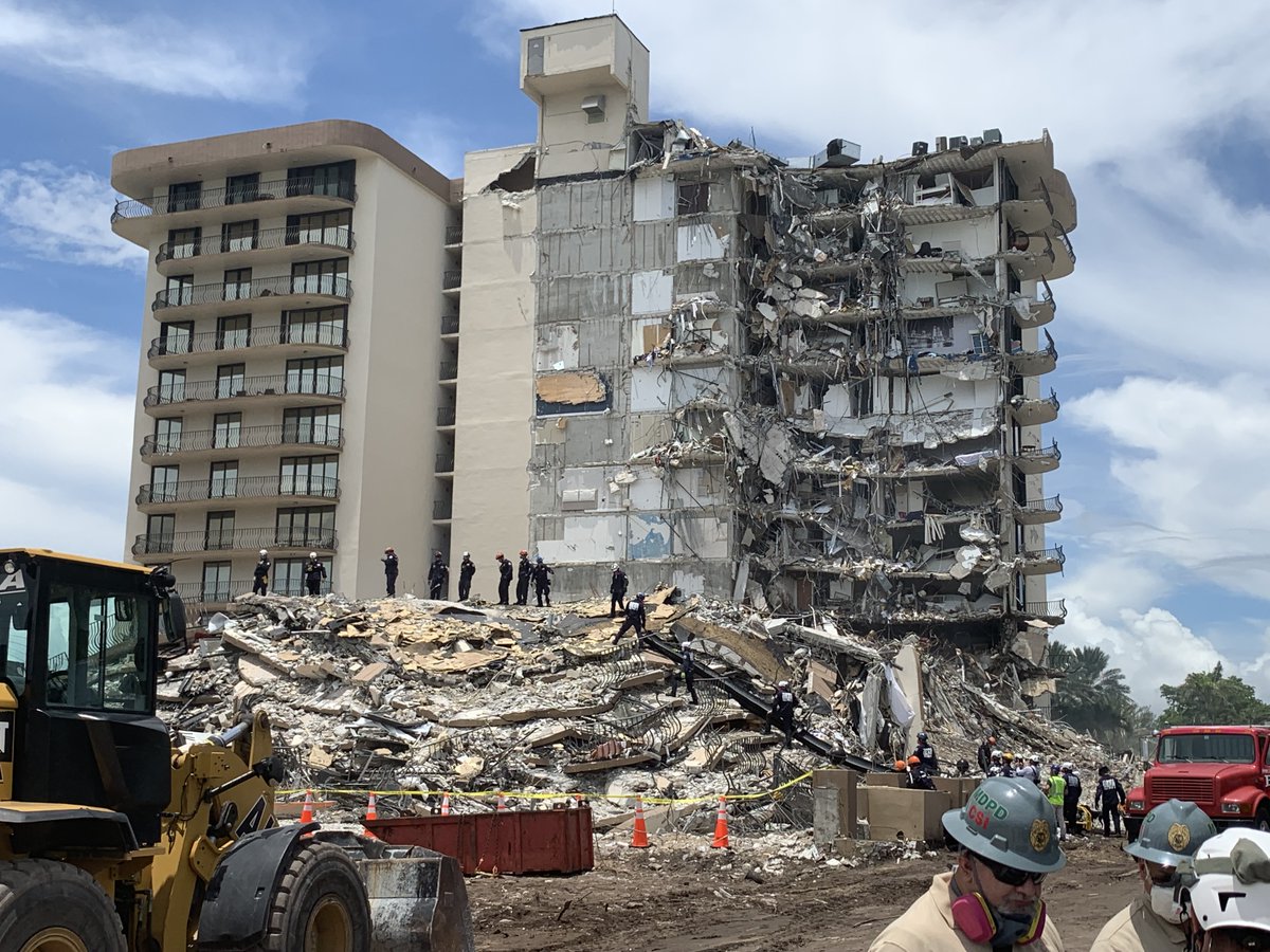 NIST's tweet image. Do you have photos, video, or other info related to the collapse of the Champlain Towers South Condominium in Surfside, Florida? Submit it for our investigation: nist.gov/disaster-failu… #SurfsideBuildingCollapse