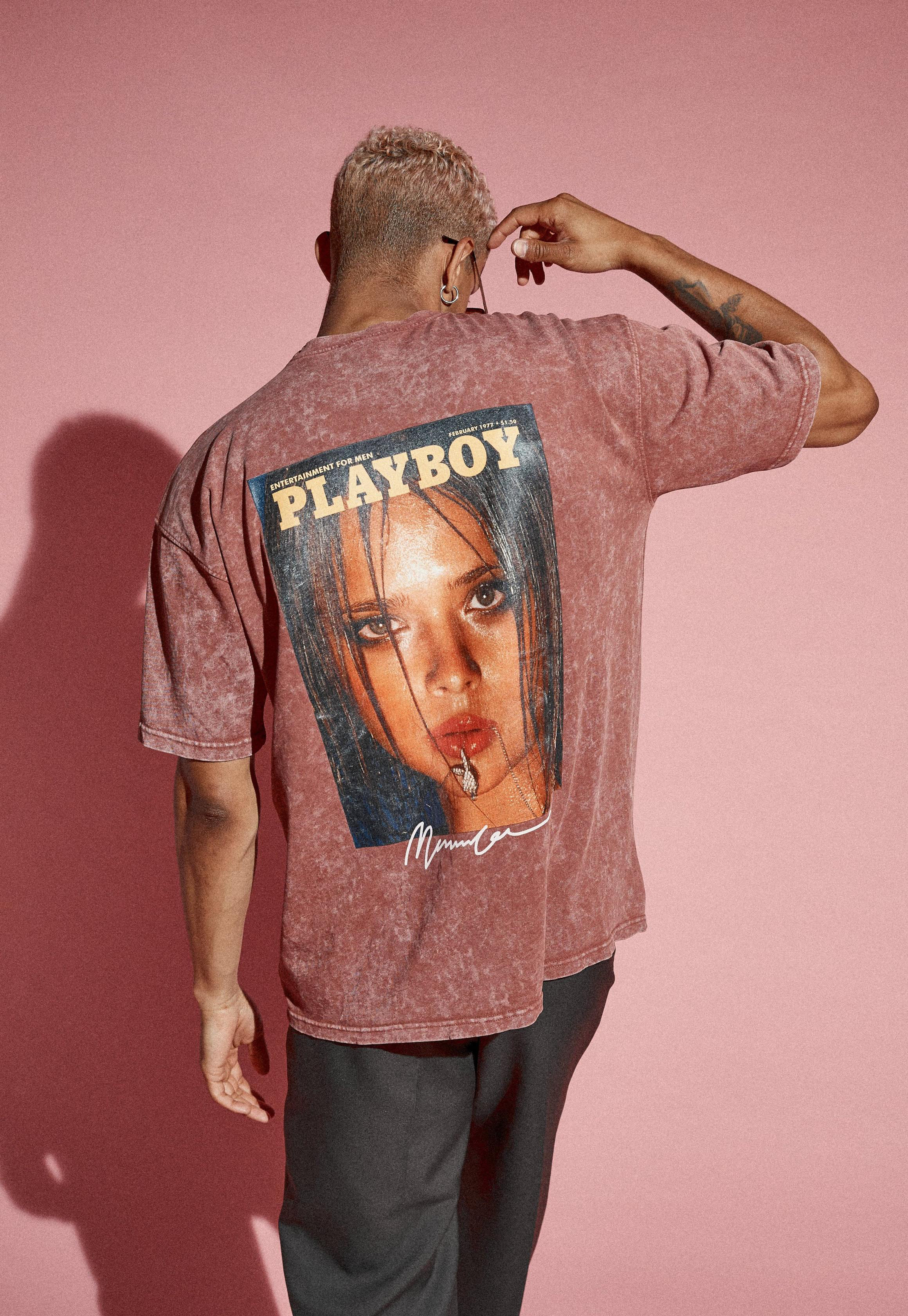 Mennace X Playboy Oversized T-shirt in Brown for Men
