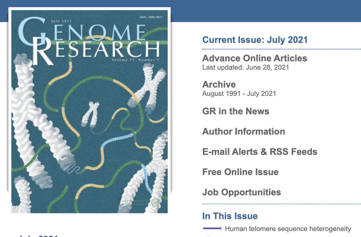 Chris Mason (@mason_lab) on Twitter photo Our new paper, "Haplotype diversity and sequence heterogeneity of human telomeres," is on the cover of <a href="/genomeresearch/">Genome Research</a>! Congrats to <a href="/LankyCyril/">Kirill Grigorev</a> <a href="/jfoox/">Jonathan Foox</a> <a href="/Daniela_Bezdan/">Daniela Bezdan</a> @danjbuts <a href="/cemmeydan/">Cem</a> and Susan Bailey's lab for the awesome collaboration. A thread... /1 Our new paper, "Haplotype diversity and sequence heterogeneity of human telomeres," is on the cover of <a href="/genomeresearch/">Genome Research</a>! Congrats to <a href="/LankyCyril/">Kirill Grigorev</a> <a href="/jfoox/">Jonathan Foox</a> <a href="/Daniela_Bezdan/">Daniela Bezdan</a> @danjbuts <a href="/cemmeydan/">Cem</a> and Susan Bailey's lab for the awesome collaboration. A thread... /1