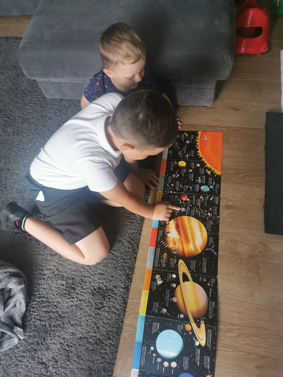 emdog9718's tweet photo. @StBedeCEPrimary Teaching his little brother, about space ❤️ https://t.co/BQwQW7OH7Z
