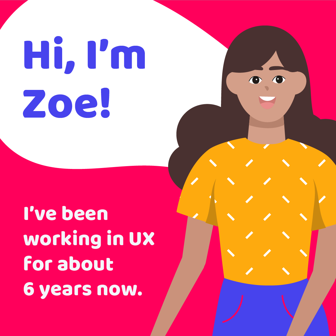 We haven’t forgotten about the seniors out there - join us in the next couple of weeks as we meet Zoe, a senior designer, and see what challenges she has to deal with as her career progresses. Stay tuned!

#uxresearch #womeninux #uxdesigner