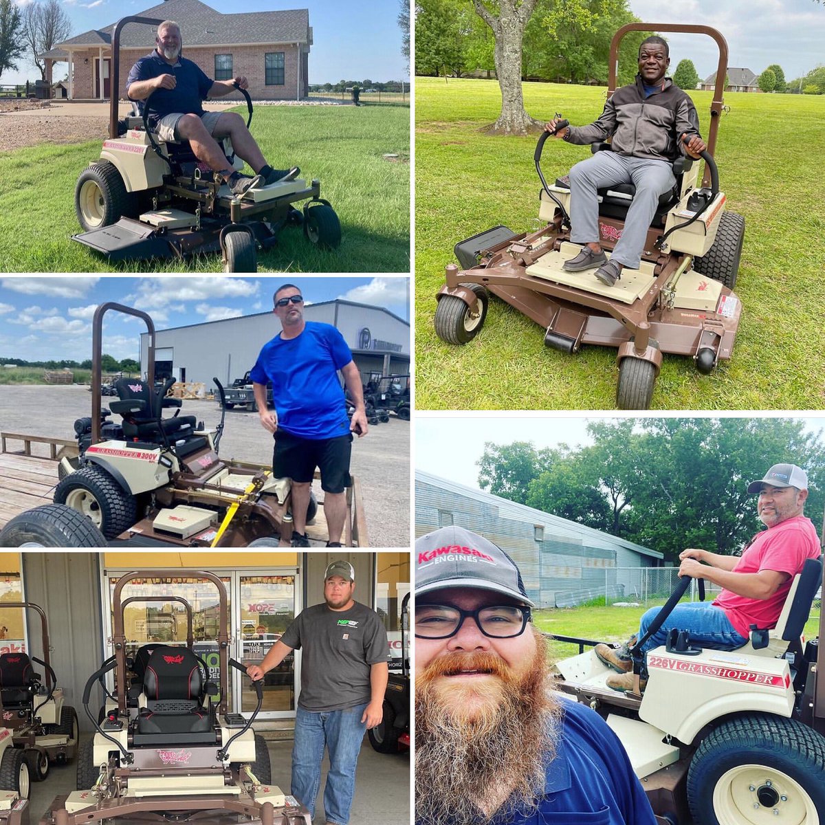 GrasshopperMowr's tweet photo. A BIG shout out to all the new Grasshopper owners out there!
We couldn’t do it without you. 🙏🏼
#yournextmower #mowday #grasshoppermowers #committedtothecut #canyourmowerdothat #firsttofinishbuilttolast #GrasshopperNation #GrasshopperCountry #mowlife #bestzeroturnmowers https://t.co/YsovXEK7o5