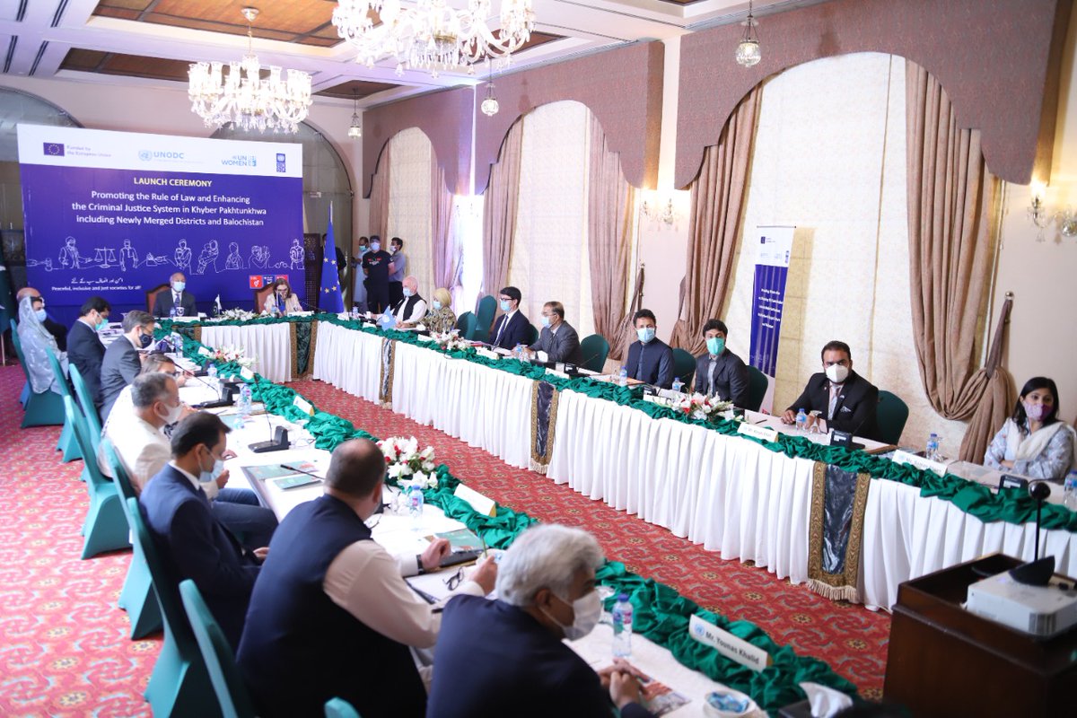 unwomen_pak's tweet photo. #HappeningNow
Launch Ceremony - Promoting the Rule of Law and Enhancing the Criminal Justice System in KP & Balochistan with Honorable Chief Justice of 🇵🇰 gracing the event as Chief Guest.
#RoLPak #JusticeForAll https://t.co/cAapEtdr5i