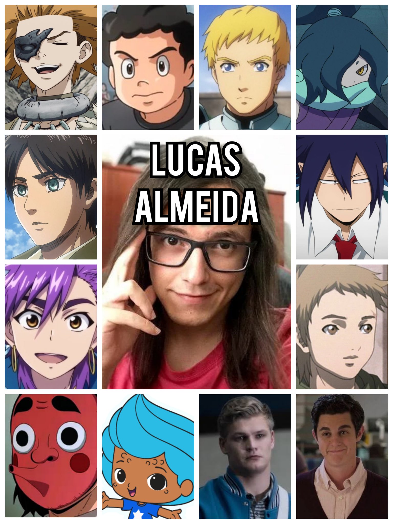 Personagens Com os Mesmos Dubladores! on X: O cabelo é radiante