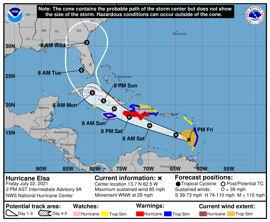 Elsa has been upgraded to a Cat 1 hurricane, but its ultimate path is still uncertain. No plans at this time for evacuations or sandbags, but stay informed this weekend &amp; solidify your emergency plan. Info on hurricane prep, including pets &amp; special needs: pinellascounty.org/emergency