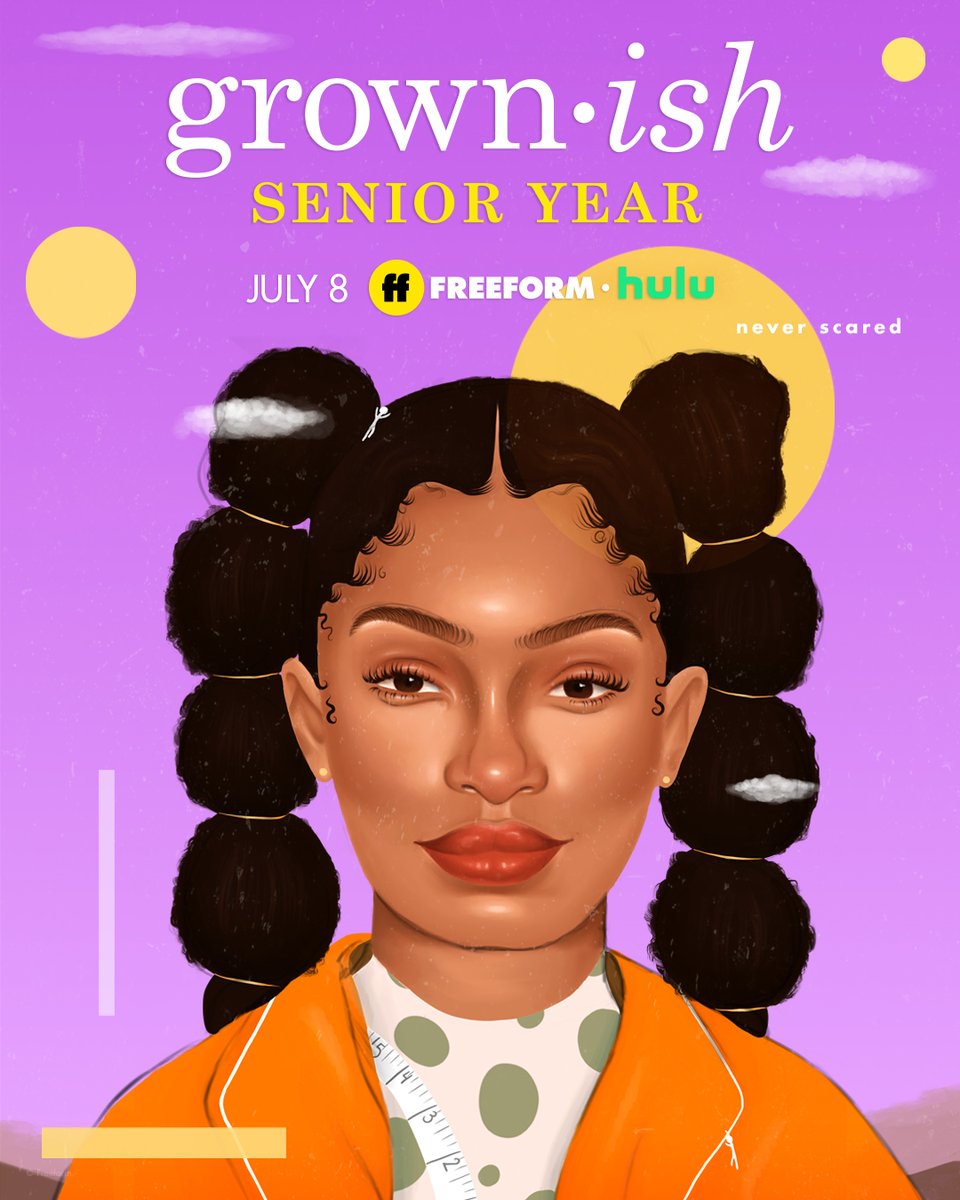 grownish's tweet image. senior portraits but make it ✨ art ✨.  this season we are collaborating with the talented illustrator and designer Alexis Eke on a series of portraits that show the power and individuality of each character as they head into senior year.