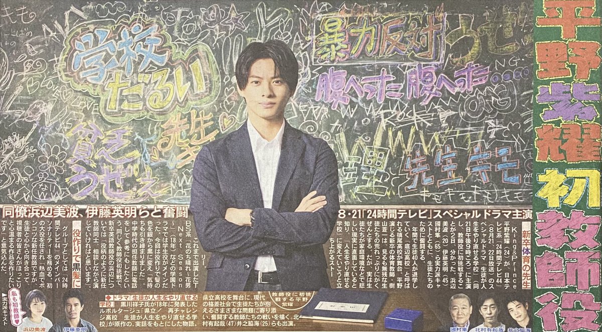 平野紫耀 X 教師役 Hotワード